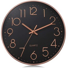 Wanduhr modern 30cm schwarz