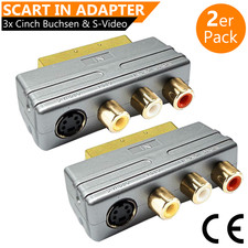 2x Scart Adapter TV AV Adapter
