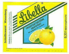 altes Saft Etikett - Schloßbrauerei Wiesenburg - Libella - Fruchtsaftgetränk Neu