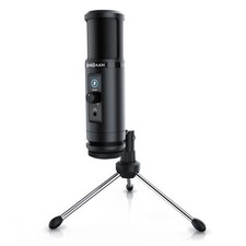 USB Podcast Mikrofon mit Monitorfunktion 192 kHz Stativ 20 Hz -20 kHz Popschutz