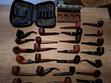 Konvolut Pfeifen (25 Stck.)  + Tasche+Ständer