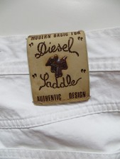 Diesel Saddle Jeans Hose W 34 /L 32, Weiß ! Kupfer Sattel Made in Italy ! KULT !