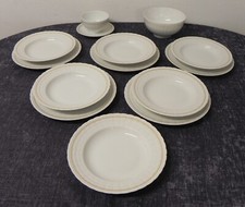 Lorenz Hutschenreuther Speiseservice Porzellan Teeservice weiss  6 Pers. 60-er