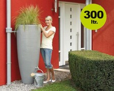 Regentonne Regentank 2 in 1 Wasserbehälter in Zinkgrau