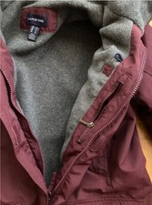 Weinroter Lands’ end Mantel Gr. S / 38 mit Kapuze Landsend