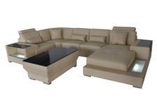 Leder Sofa Couch Polster Eck