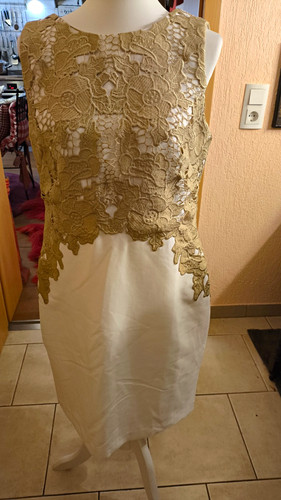 Heine etuikleid weiß gold - heine,