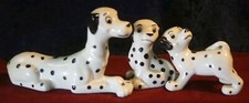 3 Hunde Dalmatiner Porzellan Keramik Tierfiguren