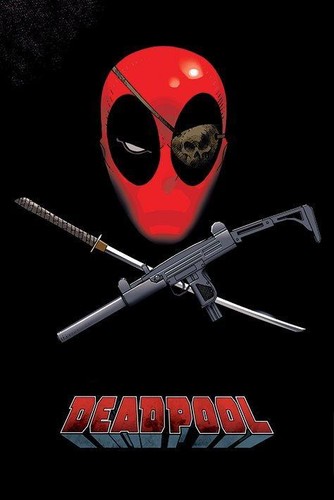 Deadpool poster machine - poster, guy