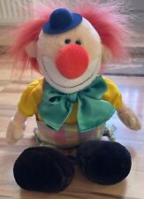 Nici Steinbeck Vintage Clown, rote Haare, Latzhose kariert, ca. 45 cm