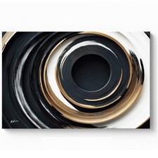 Abstraktes Leinwandbild Gold