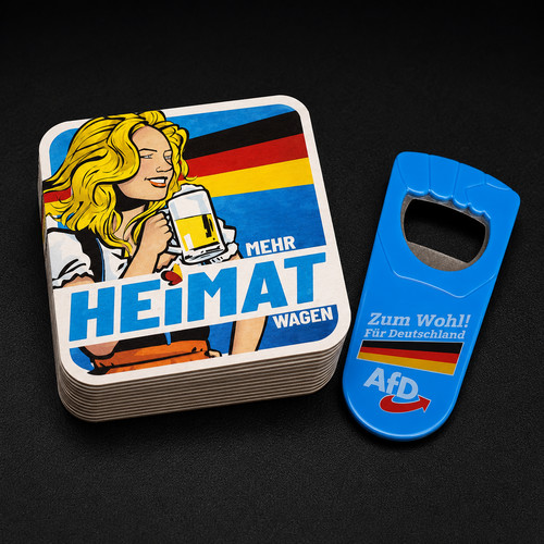 Afd bierdeckel flaschenöffner - bierdeckel,