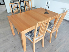 ? IKEA BJURSTA Esstisch mit 4 Stühlen – ausziehbar, top Zustand