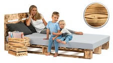 Palettenbett aus Holz Holzbett