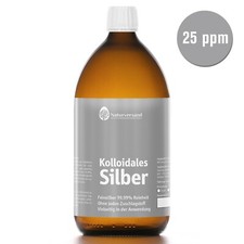 Kolloidales Silber (Silberwasser) 1000 ml, hochrein, hoch konzentriert: 25 ppm!
