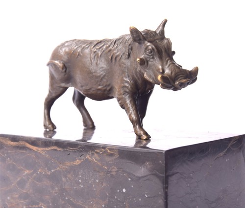 Bronze skulptur warzenschwein - bronze,
