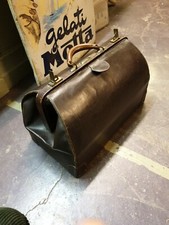 Hebammentasche Doktortasche Arzttasche Leder um 1900