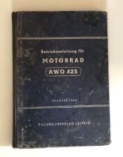 Original Betriebsanleitung Handbuch Motorrad Simson AWO 425 Ausgabe 1954