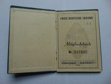 DDR Mitgliedsbuch Freie