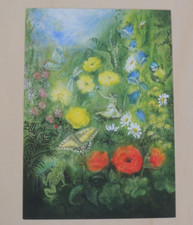 1x Postkarten Blütenmeer Cornelia Haendler Feen Elfen Libelle Frosch Biene Vögel