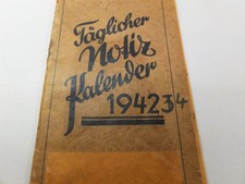 1942 Kalender Merkbuch mit Eintragungen Feiertage Wehrmacht WW2 v355