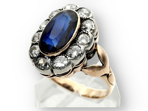Saphir diamant ring - saphir,