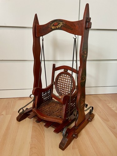 Antike puppen schaukel holz - antike,