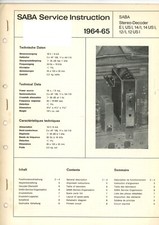 SABA Service Instruction    Stereo-Decoder EI, US I, 14/I, 14 US  Service Manual