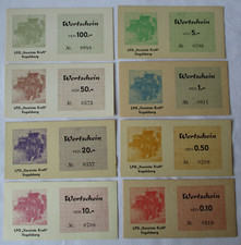 8 Banknoten 0,10 bis 100 Mark