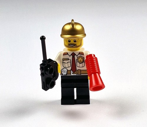 Lego feuerwehrchef minifigur - lego,
