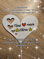 Grabschmuck Herz, Beetstecker