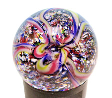 Val St. Lambert sehr alter Briefbeschwerer Paperweight mit buntem Herz PW 250