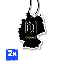 2x Deutschland Duftbaum/Auto Lufterfrischer/Schwarz Eis