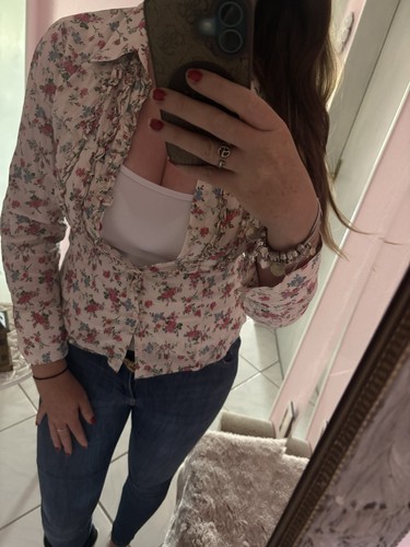 Zara bluse blumen - bluse, spitze