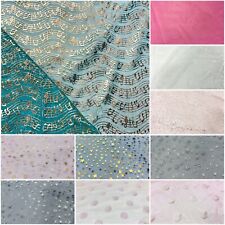 Organza Stoff Bedruckt Glitzer Deko Bekleidung Karneval Fasching Meterware