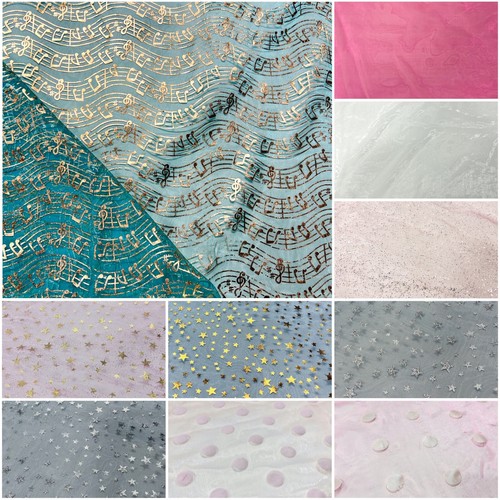 Organza stoff bedruckt glitzer - organza,