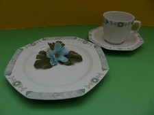 Seltmann Weiden, Octa Abstrakt, grün * Kaffeegedeck, 3-teilig *