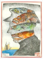 Kunstdruck "Fischers