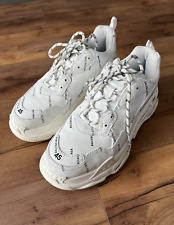 Balenciaga Triple S All Over Allover Logo White EU 45