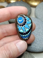 Mandala stein blau - stein,,