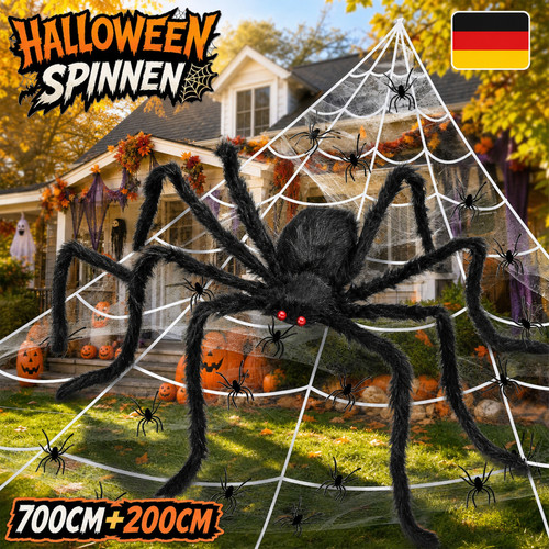 Riesenspinne 200cm spinnennetz - 200cm,