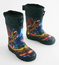 Kinder Snowboot/Winterstiefel warm gefüttert, Dinosaurier-Motiv, Gr. 33