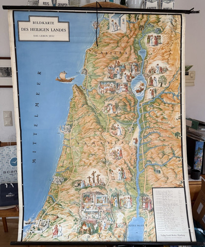 Bildkarte des heiligen landes - heiligen,