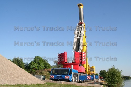 Lkw foto terex kranwagen blau - lkw,