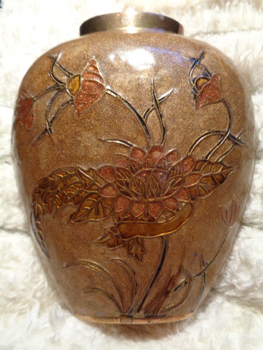 Emaille messing vase cloisonne - emaille,