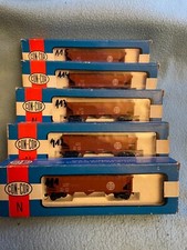 5 Stück Con-Cor 1651-A 40' 3 Bay Hopper CR Santa Fe Red US Spur N (111-115)