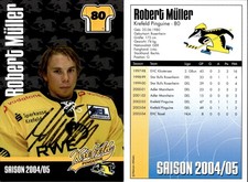 ROBERT MÜLLER   Autogramm AK Autogrammkarte Eishockey Krefeld Pinguine