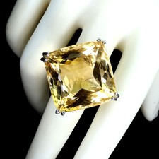 925 Sterling-Silberring Citrin