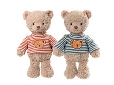 Bukowski Teddybär Colin grau/rot mit T-Shirt 25 cm