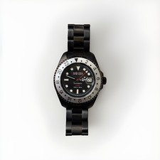 NAUTEC No Limit Automatic GMT – 300 m Diver – Schwarz/Silber – 42 mm